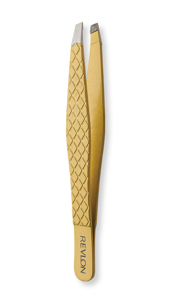 revlon beauty tools gold slant tweezer 